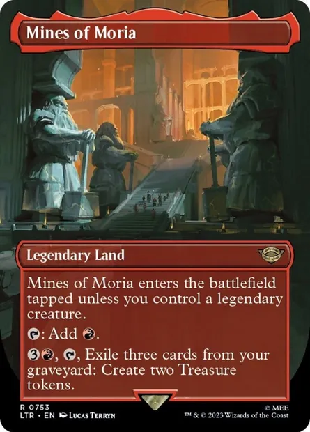 Mines de la Moria, carte Magic LTR 753 — extension Le Seigneur des Anneaux : chroniques de la Terre du Milieu