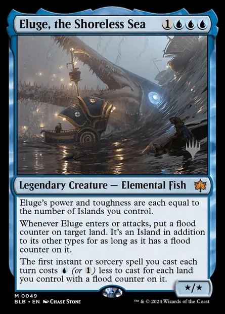 Eluge, the Shoreless Sea, Magic card PBLB 49p — Bloomburrow Promos set