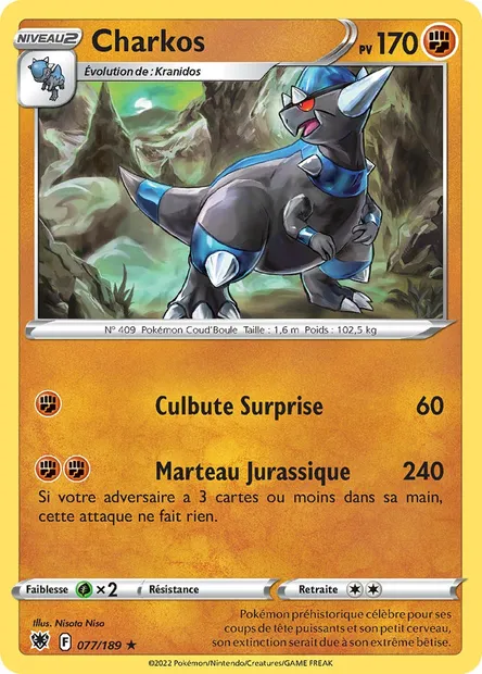Charkos, carte Pokémon ASR 077 — extension Astres Radieux
