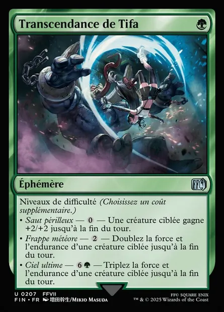 Transcendance de Tifa, carte Magic FIN 207 — extension Final Fantasy