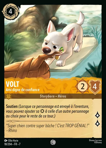 Volt - Ami digne de confiance, carte Disney Lorcana CH7-018 — extension L'île d'Archazia
