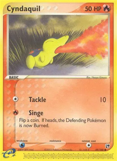 Cyndaquil, Pokémon card SS 59 — Sandstorm set
