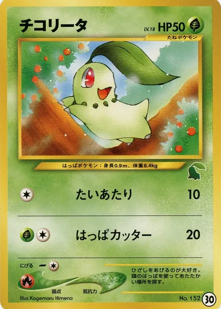 Chikorita Lv.18, Pokémon card IPN-C ct345055 — Intro Pack Neo Chikorita set