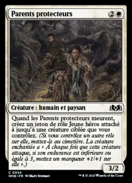 Parents protecteurs, carte Magic WOE 24 — extension Wilds of Eldraine