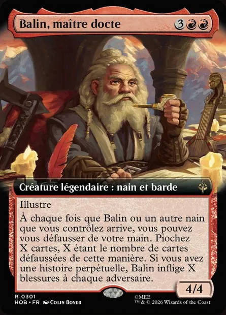 Balin, maître docte, carte Magic HOB 301 — extension The Hobbit