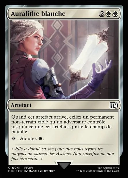 Auralithe blanche, carte Magic FIN 41 — extension Final Fantasy