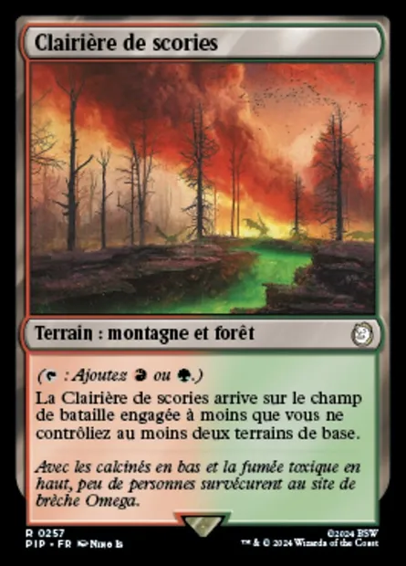Clairière de scories, carte Magic PIP 257 — extension Fallout