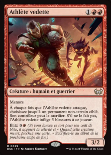 Athlète vedette, carte Magic DSC 29 — extension Duskmourn: House of Horror Commander