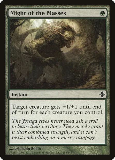 Might of the Masses, Magic card ROE 196 — Rise of the Eldrazi set