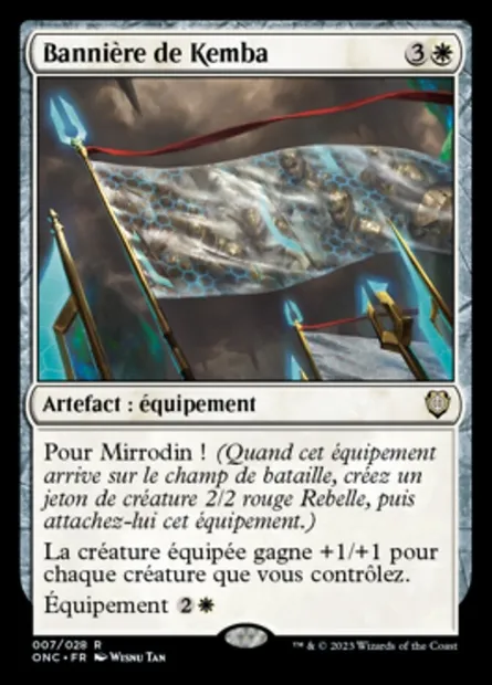 Bannière de Kemba, carte Magic ONC 7 — extension Phyrexia: All Will Be One Commander