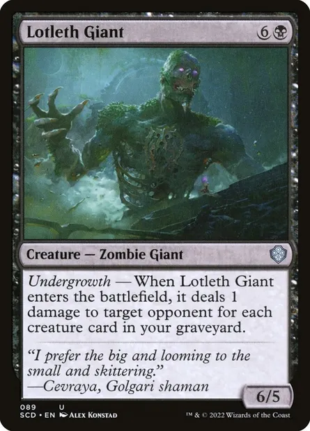 Lotleth Giant, Magic card SCD 89 — Starter Commander Decks set
