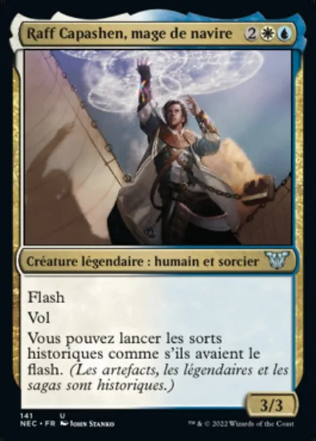 Raff Capashen, mage de navire, carte Magic NEC 141 — extension Neon Dynasty Commander