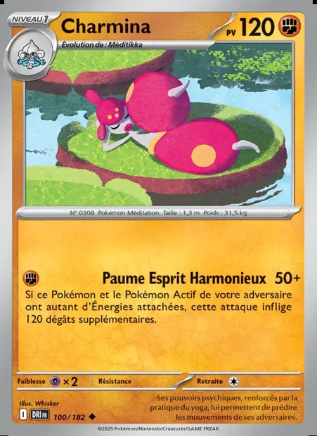 Charmina, carte Pokémon DRI 100 — extension Rivalités Destinées