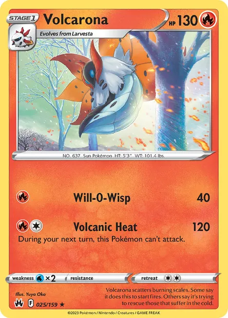 Volcarona, Pokémon card CRZ 025 — Crown Zenith set