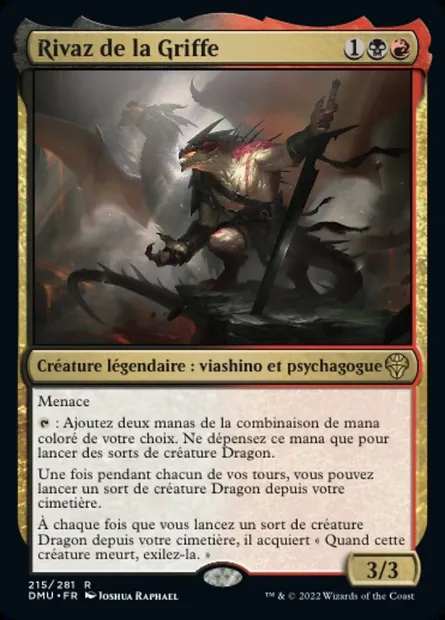Rivaz de la Griffe, carte Magic DMU 215 — extension Dominaria Uni