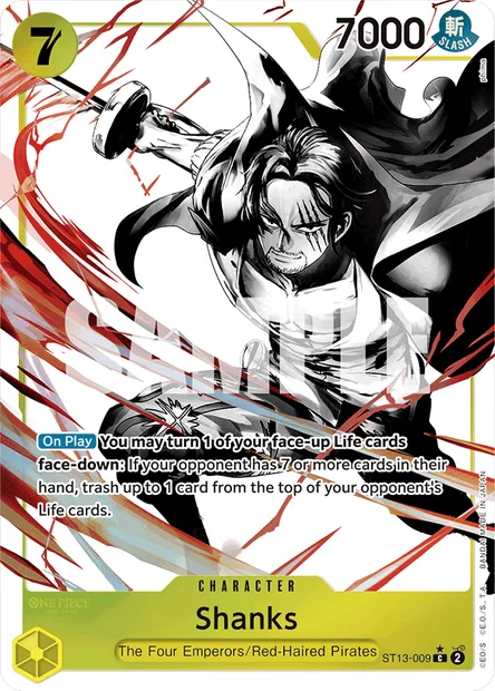 Shanks, One Piece card ST13-009 — The Three Brothers set