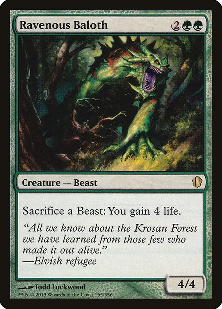 Ravenous Baloth, Magic card C13 165 — Commander 2013 set