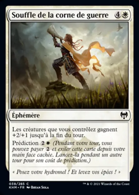 Souffle de la corne de guerre, carte Magic KHM 38 — extension Kaldheim