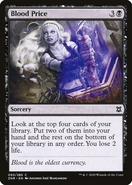 Blood Price, Magic card ZNR 93 — Zendikar Rising set