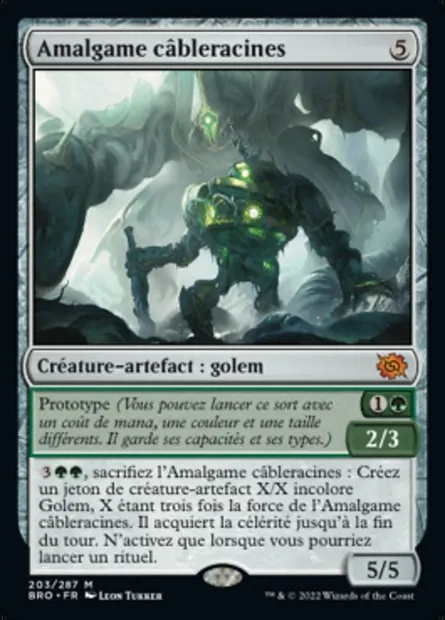 Amalgame câbleracines, carte Magic BRO 203 — extension La Guerre Fratricide