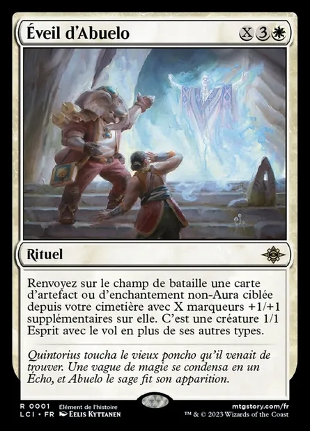 Éveil d'Abuelo, carte Magic LCI 1 — extension The Lost Caverns of Ixalan