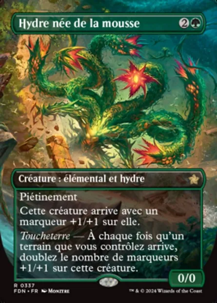 Hydre née de la mousse, carte Magic FDN 337 — extension Foundations