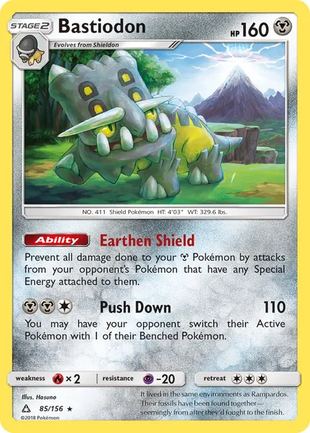 Bastiodon, Pokémon card UPR 85 — Ultra Prism set