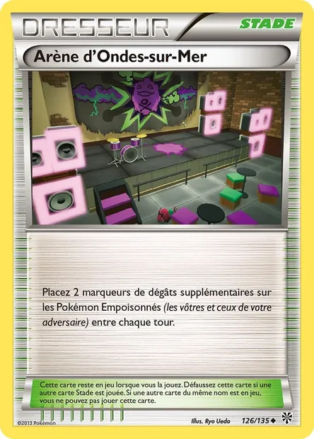 Arène d’Ondes-sur-Mer, carte Pokémon PLS 126 — extension Tempète Plasma