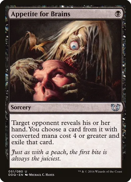 Appetite for Brains, Magic card DDQ 51 — Duel Decks: Blessed vs. Cursed set