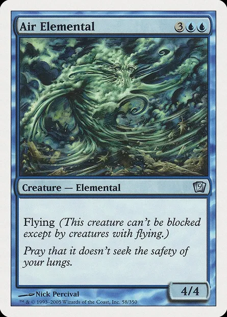 Air Elemental, Magic card 9ED 58 — Ninth Edition set