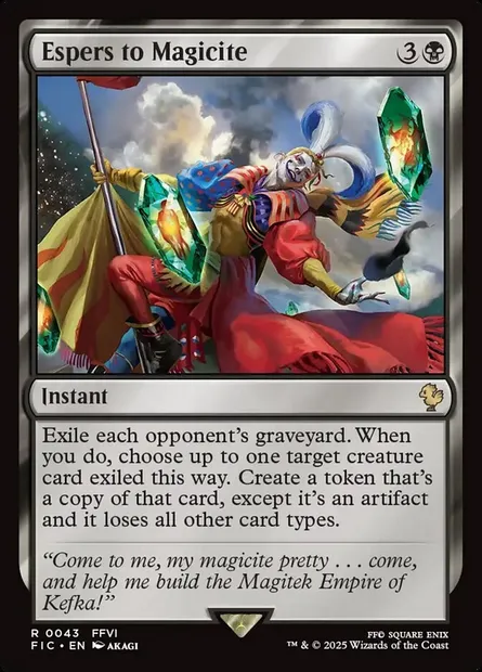 Espers to Magicite, Magic card FIC 43 — Final Fantasy Commander set