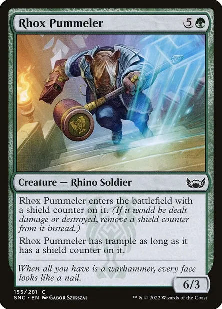 Rhox Pummeler, Magic card SNC 155 — Streets of New Capenna set