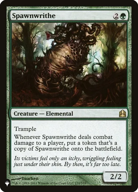 Spawnwrithe, Magic card PLST CMD-171 — The List set