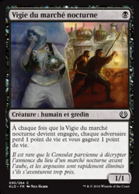 Vigie du marché nocturne, carte Magic KLD 95 — extension Kaladesh