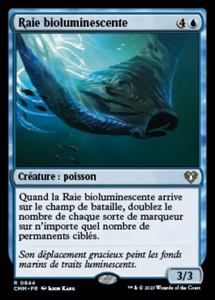 Raie bioluminescente, carte Magic CMM 844 — extension Commander Masters
