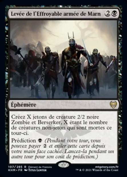 Levée de l'Effroyable armée de Marn, carte Magic KHM 107 — extension Kaldheim