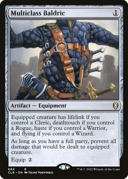 Multiclass Baldric, Magic card CLB 684 — Commander Legends: Battle for Baldur's Gate set