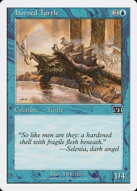 Horned Turtle, Magic card 6ED 74 — Classic Sixth Edition set
