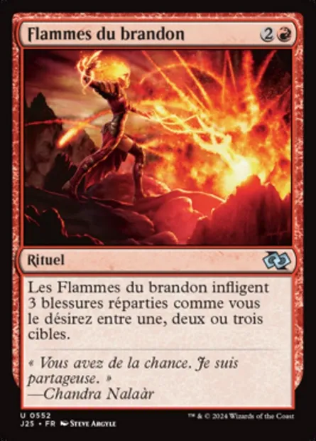 Flammes du brandon, carte Magic J25 552 — extension Foundations Jumpstart