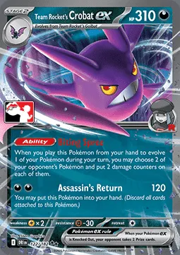 Team Rocket's Crobat ex, Pokémon card PPS 112-3 — Play! Pokémon Prize Pack Series set