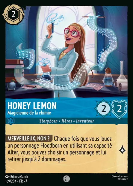 Honey Lemon - Magicienne de la chimie, carte Disney Lorcana CH7-169 — extension L'île d'Archazia
