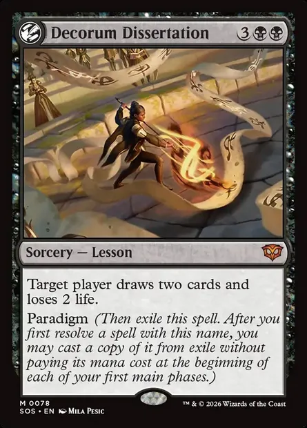 Decorum Dissertation, Magic card SOS 78 — Secrets of Strixhaven set