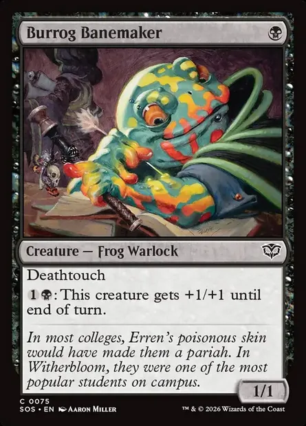 Burrog Banemaker, Magic card SOS 75 — Secrets of Strixhaven set