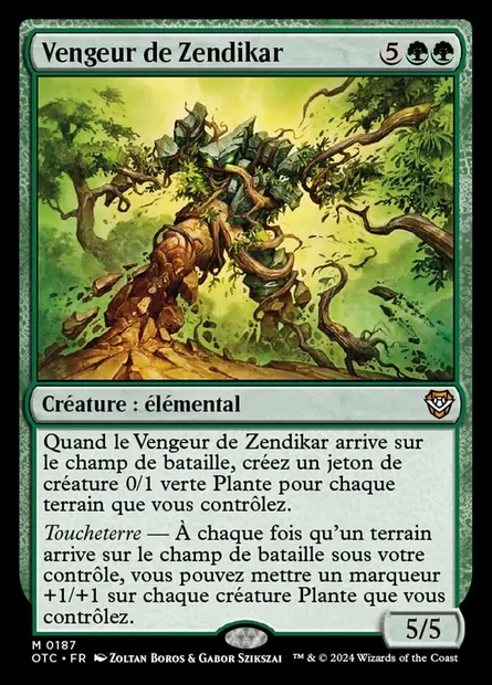 Vengeur de Zendikar, carte Magic OTC 187 — extension Outlaws of Thunder Junction Commander