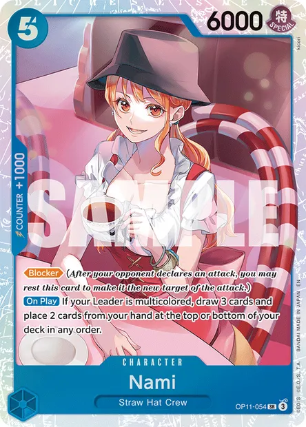 Nami, One Piece card OP11-054 — A FIST OF DIVINE SPEED set