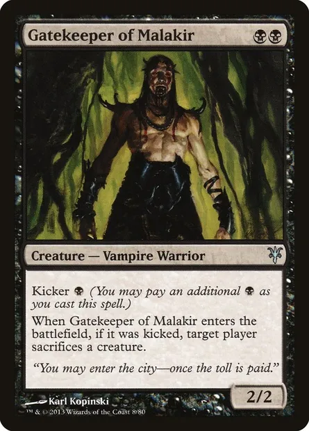 Gatekeeper of Malakir, Magic card DDK 8 — Duel Decks: Sorin vs. Tibalt set