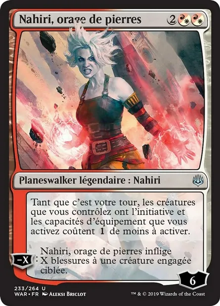 Nahiri, orage de pierres, carte Magic WAR 233 — extension La guerre des Planeswalkers