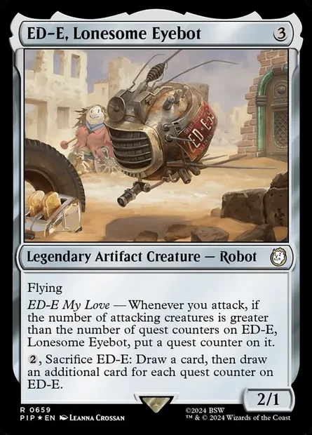 ED-E, Eyebot solitaire, carte Magic PIP 659 — extension Fallout