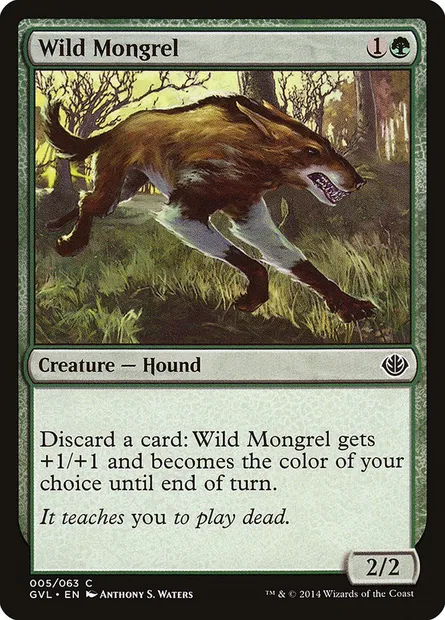Wild Mongrel, Magic card GVL 5 — Duel Decks Anthology: Garruk vs. Liliana set