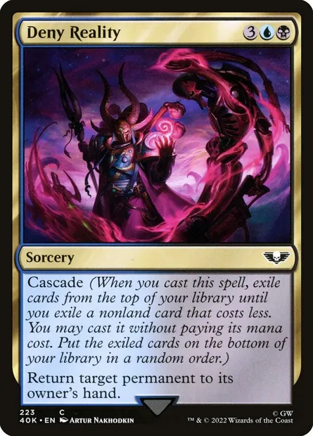 Deny Reality, Magic card 40K 223 — Warhammer 40,000 Commander set